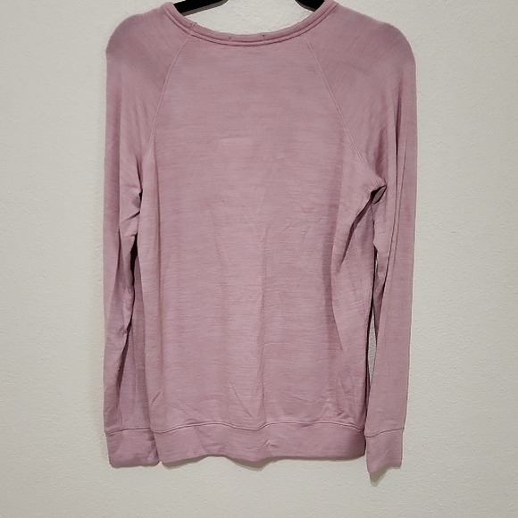 Buffalo David Bitton Pink Long Sleeve Crew Neck Sweatshirt - Picture 6 of 8